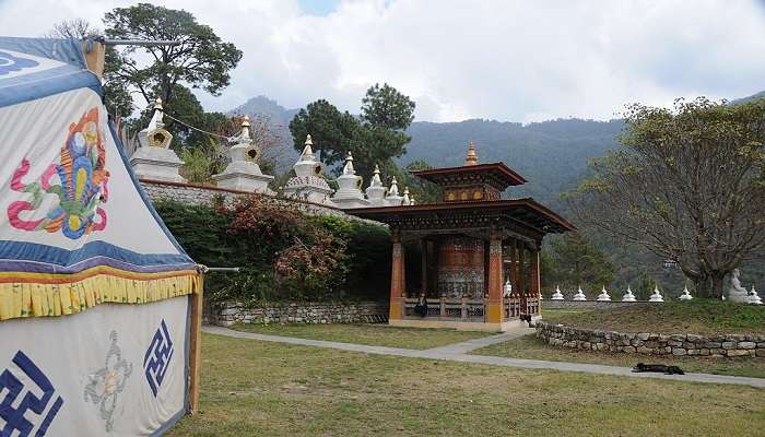 The panoramic view of Khamsum Yulley Namgyal Chorten Punakha Valley - Bhutan