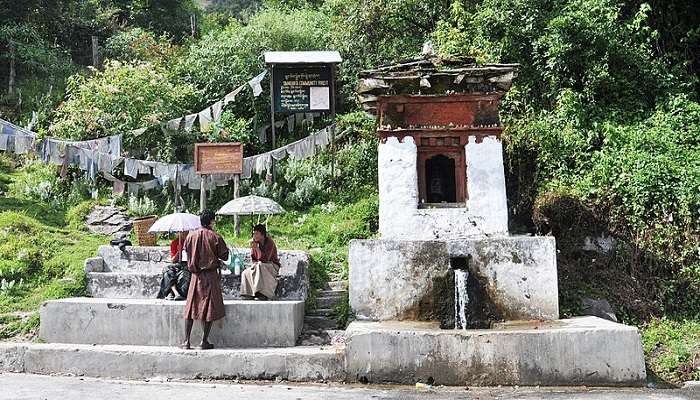 Holy water spring at Trongsa Bhutan