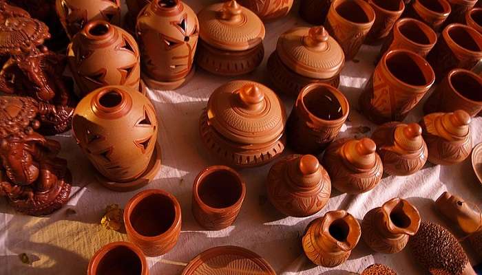 Pots and Lanterns for sale during Diwali at Mapusa Market
