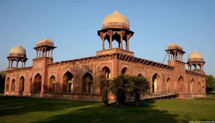 Outside Agra, Mariam’s Tomb reveals a different architectural perspective.