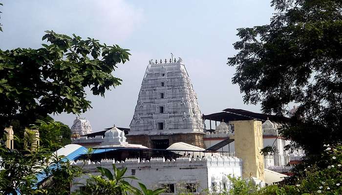 Bhadrachalam Gopuram, a famous spiritual destination near Bhupathipalem Reservoir. 