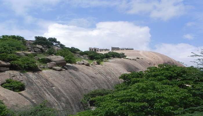 Royal gate of Bhuvanagiri Fort in Telangana. 