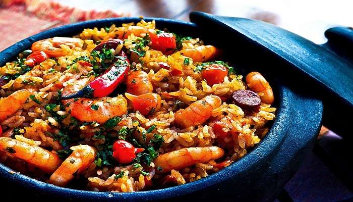 Spanish Paella at a restaurant near Newcastle