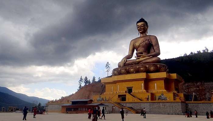 Massive Buddha Statue near Dechencholing Palace Thimphu.