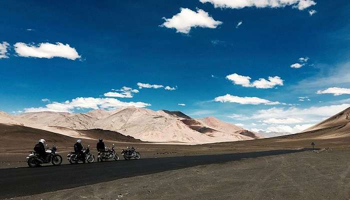 One hell of a experience is a bullet ride on the roads of Leh Ladakh
