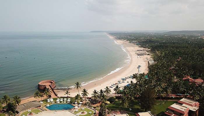 Beautiful views at the Candolim Beach in Goa, India