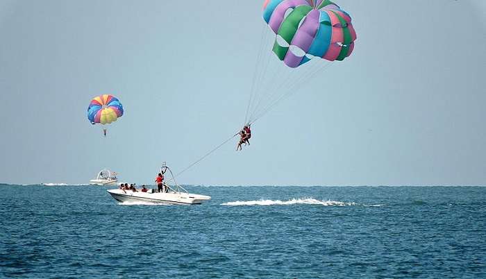 Water sports at the beautiful Candolim Beach in Goa