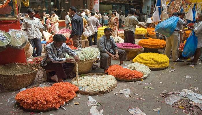 The hustle and bustle in the markets of Bangalore