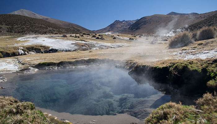 Amazing view of hot spring water