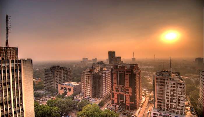  A busy street view of Connaught Place