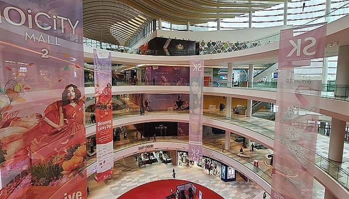 Inside view of DB City Mall near the Birla Museum Bhopal.