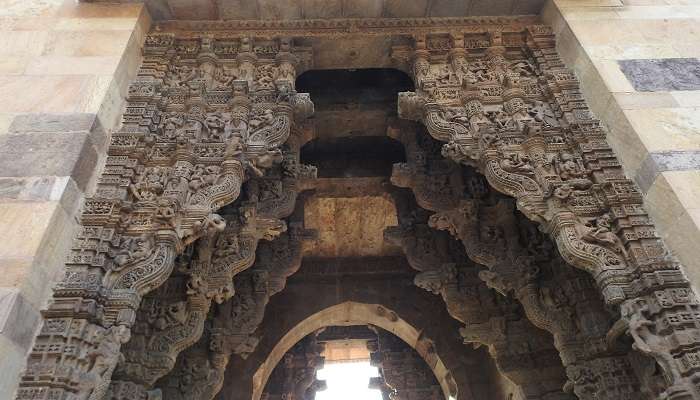 Vadodara Bhagol Gate, a portion of Dabhoi Fort built in the 12th century, is an imposing structure in Gujarat, India. 