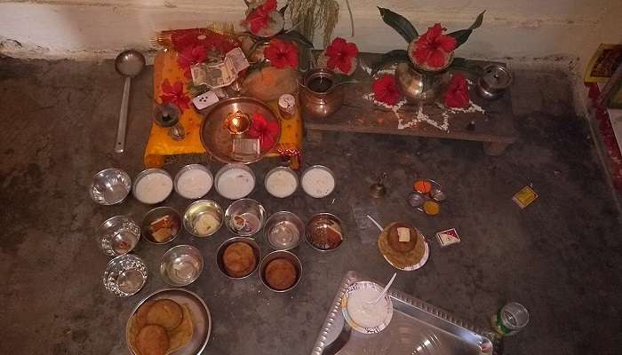 The visuals of puja of Mata Annapurna