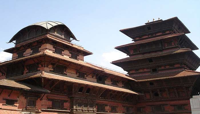 Durbar Square towers in Kathmandu Nepal.