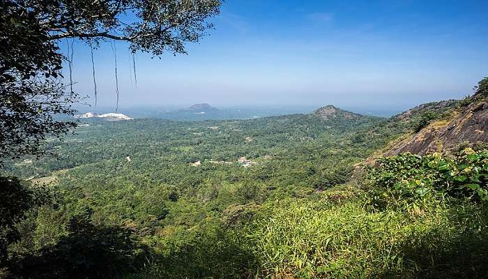 The majestic view of Edakkal Caves near Begur Wildlife Sanctuary.