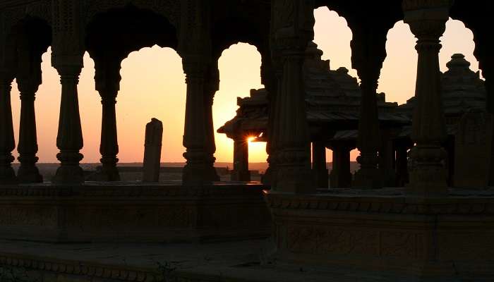 Mesmerizing view of Cenotaphs at Vyas Chhatri, Jaisalmer India