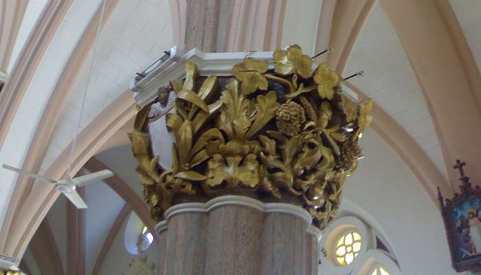 beautiful pillar at the church.