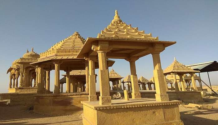 Ruined Beautiful Ancient Cenotaphs at Vyas Chhatri, Jaisalmer, Rajasthan
