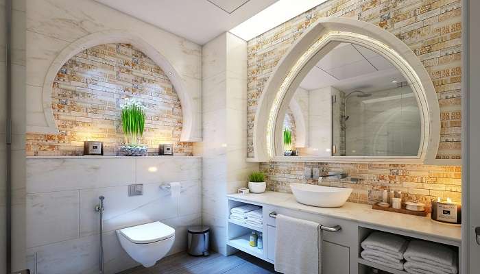 Lavish bathroom interiors at this hotel in Kovaipudur 