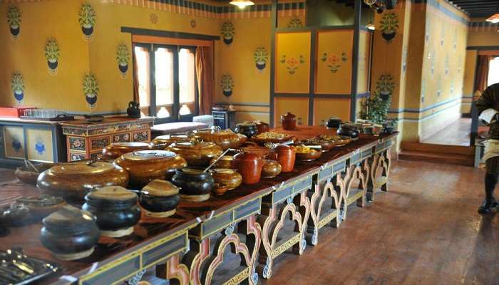 Architecture of Folk Heritage Museum Kawajangsa in Bhutan. 