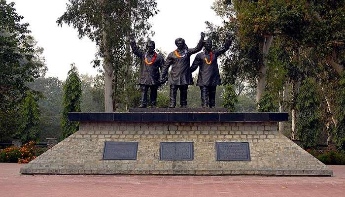 A statue installation of our country's freedom fighters at the park