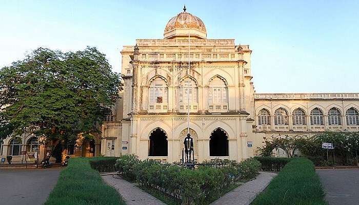 A front view of the Gandhi Memorial Museum 