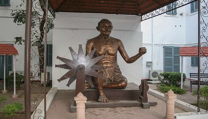 Historical exhibit at Gandhi Smruti
