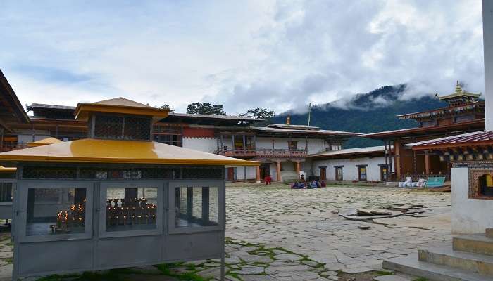 Hiking trails near Gangtey Monastery.