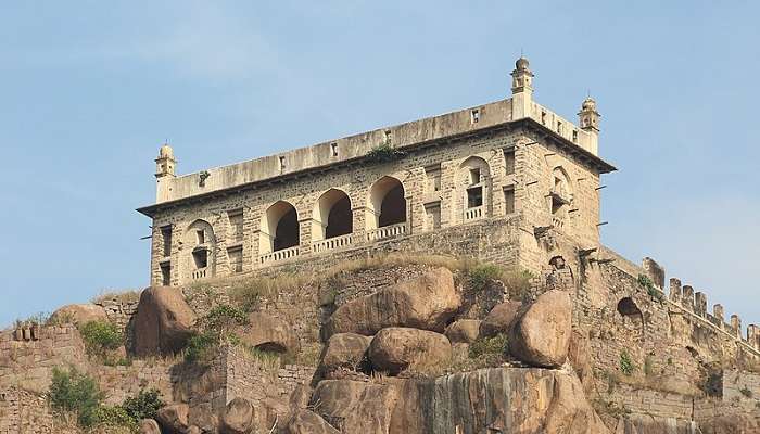 Visit the Golconda Fort near the Durgam Cheruvu Lake
