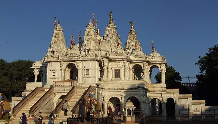 The main gate of the famous BAPS Swaminarayan temple in Gondal, Gujarat