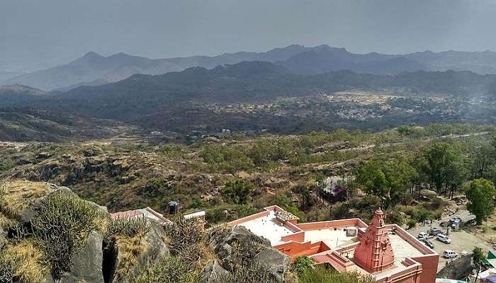 Landscape view from the top of Guru Shikhar