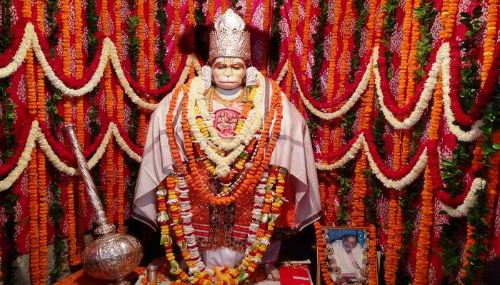 A temple dedicated to Lord Hanuman in India
