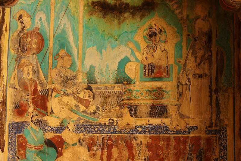 Wall painting in Kalamkari on the Prachina Museum’s walls