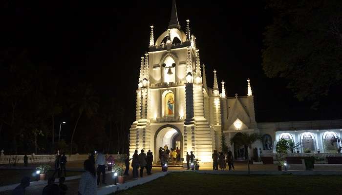 The Mae de Deus Church in Saligao is a historical landmark structure
