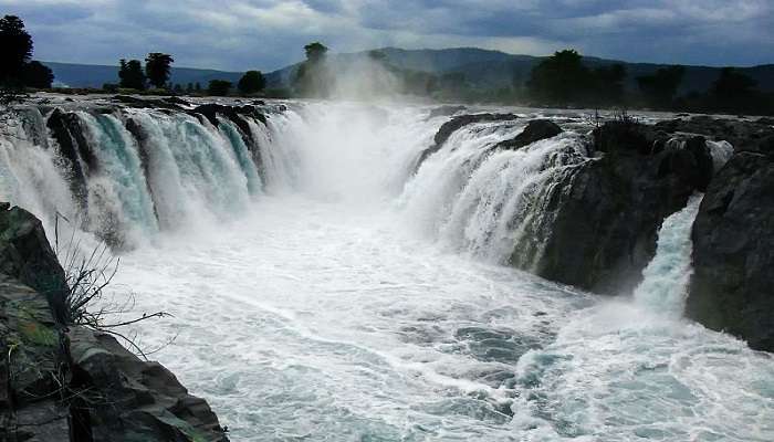 Hogenakkal Falls is a stunning waterfall near Kottachedu Teak Forest