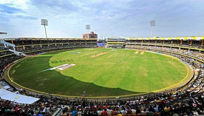 A view of Holkar cricket stadium near chapan dukan.