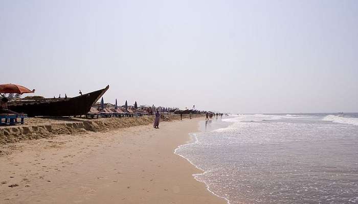 Boats kept at Calangute Beach, Goa