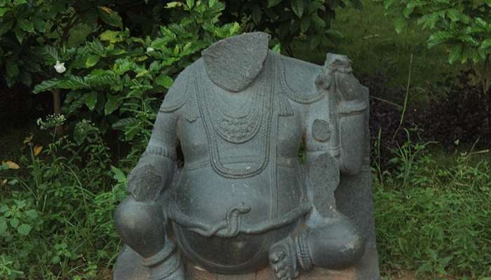 Broken sculpture of lord Ganesha at the Victoria Museum Vijayawada.