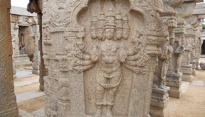Intricate carvings of the Vijayanagara period on Shri Someshwara Swamy Temple