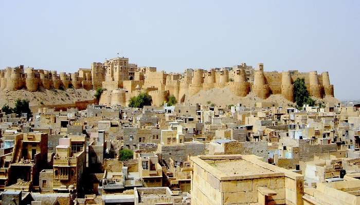 Panoramic view of the Jaisalmer Fort at Rajasthan. A UNESCO World Heritage site.