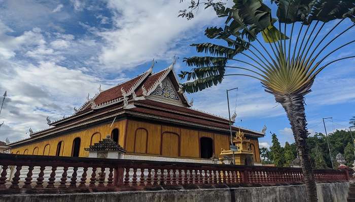  Kampong Pil Pagoda with traditional Khmer architecture, one of the best places to visit near CPCS Cambodia Peace Gallery
