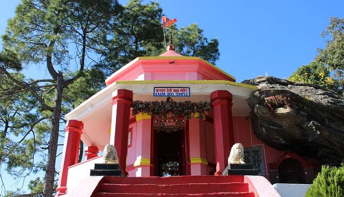 A beautiful panoramic shot of the divine Kasar Devi Temple a top places to visit in Almora and Ranikhet
