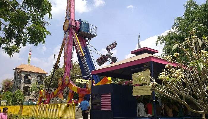 Kids enjoying their rides at Wonderla Amusement Park Bangalore