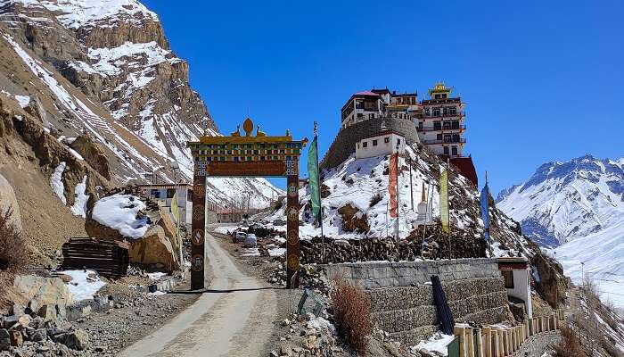 Key Monastery, Kibber, Kaza, Lahaul And Spiti, Himachal Pradesh, India near Chicham.