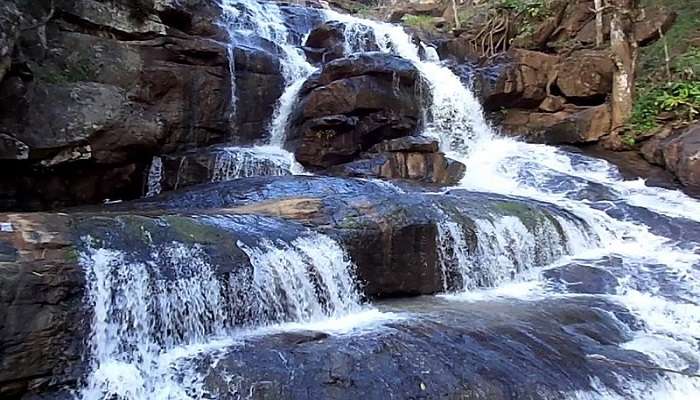 The majestic Kothapally Waterfalls, flowing in its glory.