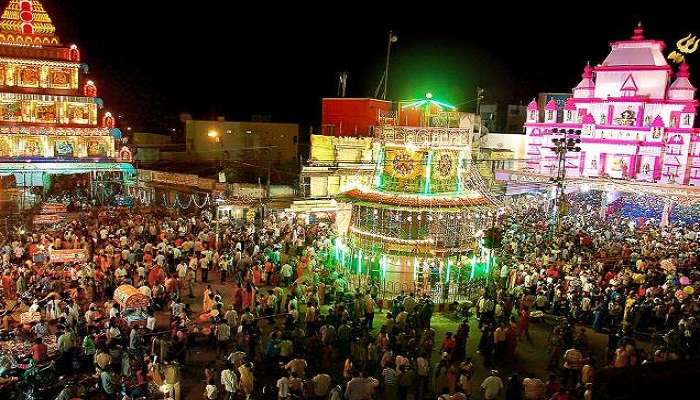  Devi Chowk all lit up for festivals