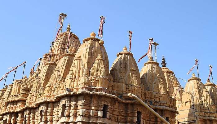 Side view of the famous Jain Temples Jaisalmer