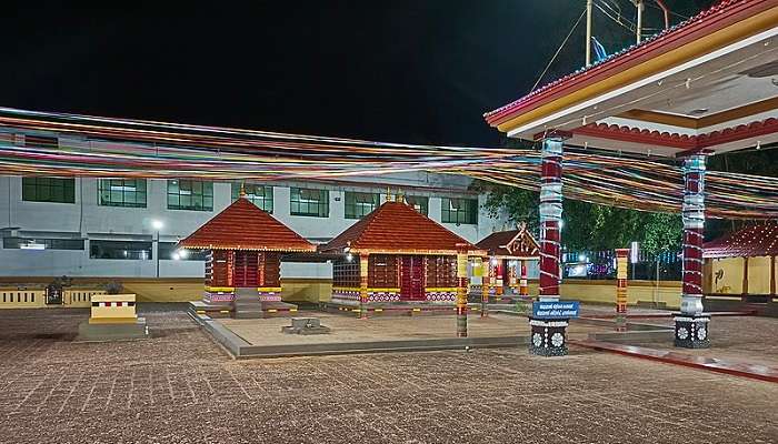 Shrines of poomala bhagavathy and poomaruthan at Kuttamath poomala bhagavathy temple