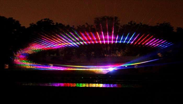 evening lights decorated at Hussain Sagar Lake