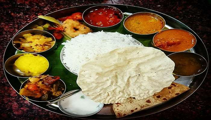 Non-vegetarian thali is provided at the restaurant, Restaurants In Bijapur